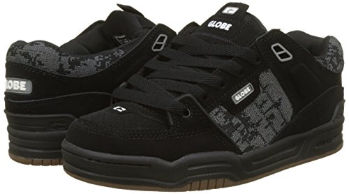 Image of Globe Fusion, Men's Skateboard Shoe, Black Black Camo Jacquard 0, 10.5 UK