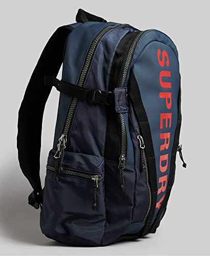 Superdry Womens Mountain Tarp Graphic Backpack, Soft-Touch Grab Handle Deep Navy Size One Size #TOP1