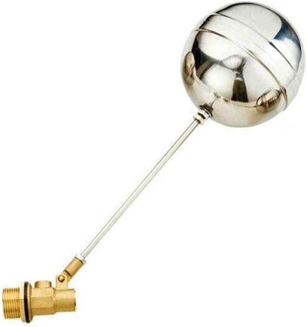 Floating Ball Valve DN15 -DN50 Cold and Hot Water Tank Float Valve Stainless Steel Ball Float Valve Water Ball Cock(DN15)
