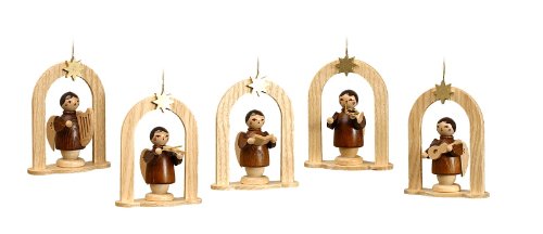 Volkskunstwerkstatt Unger Baumbehang Engel 5er Satz Sortiert #0665 -...