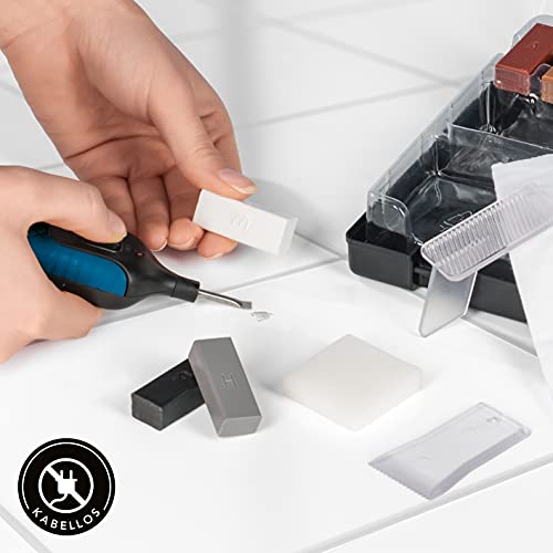 Maxxmee Reparatieset, voor tegels, alle keramische oppervlakken, met draadloze wassmelter, 16-delige set, 8 kleuren was - Afbeelding 4