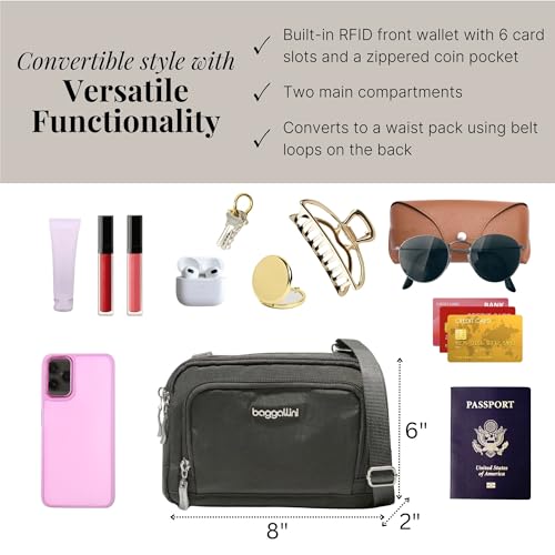 Image of Baggallini Triple Zip with Front Wallet /Trifecta RFID Wallet Crossbody