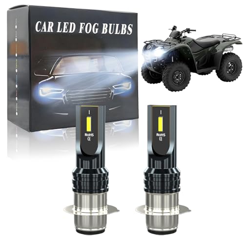 INXXDMJ Fit For Honda Foreman 400 450 1997 1998-2004 LED Headlight Bulbs,H6 H6M P15D LED bulbs used for Motorcycle/ATVs/UTV, Super Bright 12000 Lumens 6000K White 55W, IP68,Plug and Play, 2-Pack