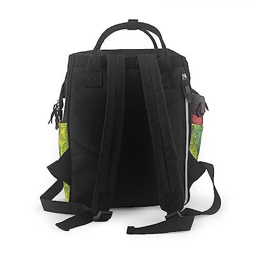 Sac à dos décontracté multicolore avec compartiment PC portable