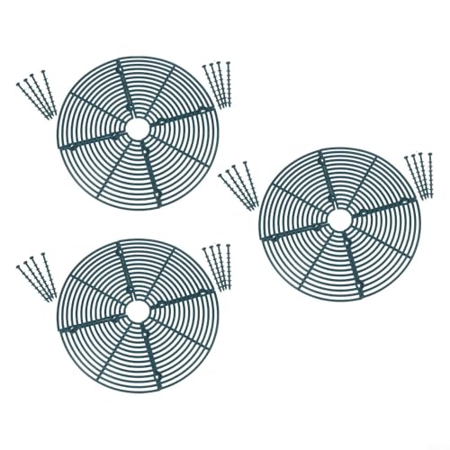 Lot de 3 cache-pots de fleurs ronds en plastique de 30 cm pour couvrir le sol dans le jardinage (vert)