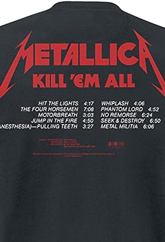 Vista 4 de Metallica Camiseta Kill 'Em All Tracks (Back Print) para hombre
