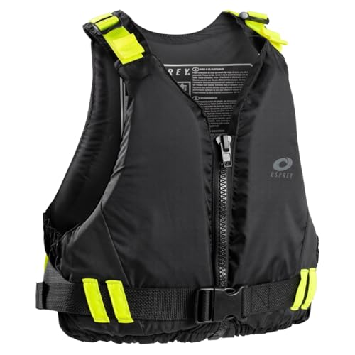 Osprey Adult Buoyancy Aid 50N PFD Swim Vest Waterproof Float Jacket for Watersports Paddleboarding and Kayaking Black S/M