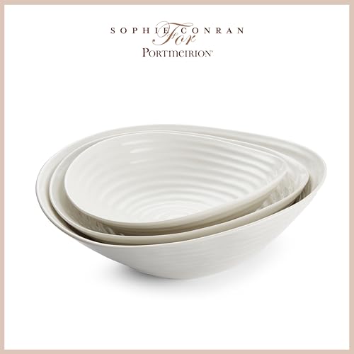Image of Portmeirion Home & Gifts Home & Gifts Heals Sophie Conran Salad Bowl Set of 3 White (White,11 x 33 x 11 cm)