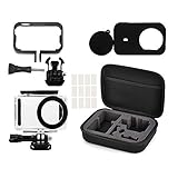 Yifant 5 in 1 Full Protect Kit Storage Carrying Bag for Xiaomi Mijia 4K Mini Action Camera Includes 148ft / 45M Underwater Diving Case Side Frame Cover Silicone Shell Anti-Fog Inserts Protective Expan