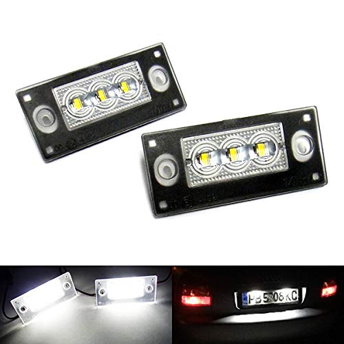 Paire d'éclairage de plaque d'immatriculation, 8E0807430A 8E0807430B ABS paire de remplacement d'assemblage de lampe de plaque d'immatriculation automobile adaptée pour A3 A4 A5 A6 C6 A8 D3 Q7 RS4