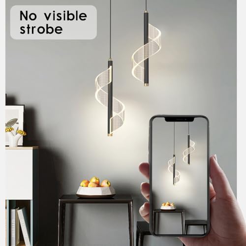 Lámpara colgante de noche de 2 cabezales con tubo largo de metal y diseño moderno LED de 10W 6