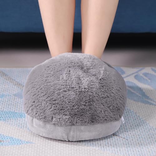 Almohadilla calefactora para pies de tela plush premium
