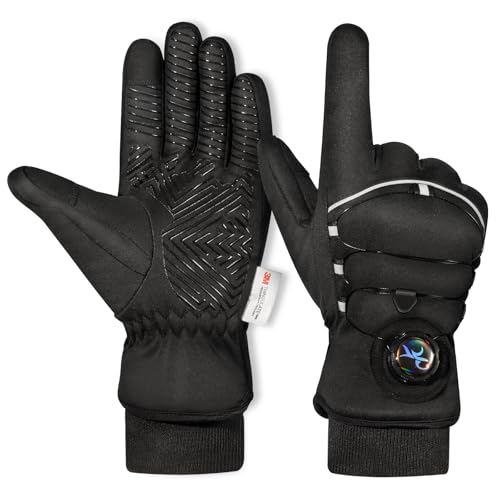 3M Thinsulate Winter Gloves Bike Cycling Gloves- Men & Women, -10°F Thermal, Touchscreen,Anti-Slip,Skiing,Running,Hiking,Driving,Snowboarding,Outdoor Sports-010-S