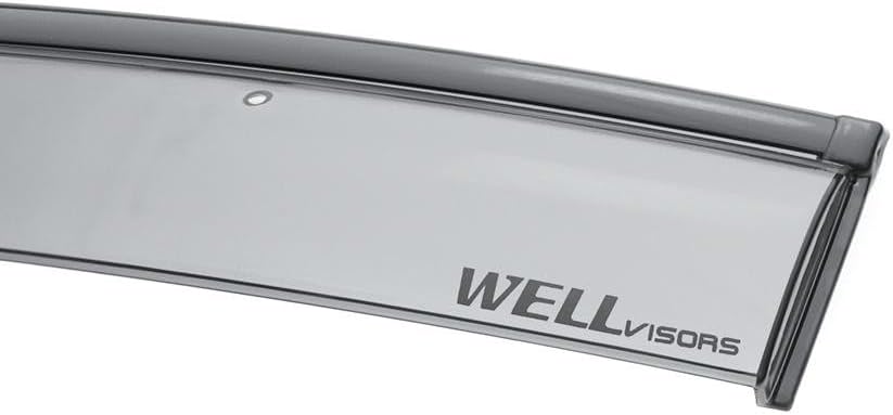 WellVisors Window Visors Wind Deflectors Compatible with Buick 2016-2020 Envision with Black Trim Rain Guards 3-847BU008