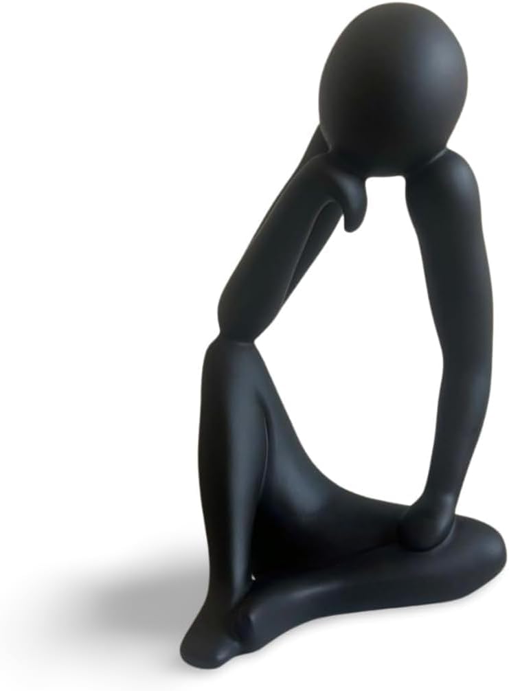Décor Sculpture, Thinker Statue Resin Abstract Sculpture – Artistic Figurine for Home & Office Décor, Perfect for Desk, Bookshelf, or Table Display, Gift for Art Lovers, Housewarming