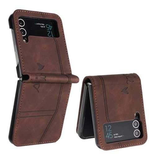 Coque Samsung Z Flip 5 en cuir mat premium, protection fine et élégante
