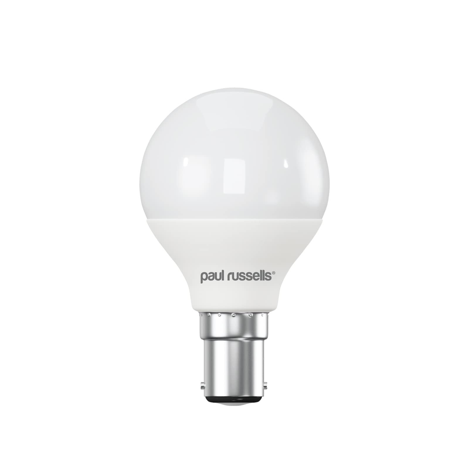 paul russells LED Golf Ball – Small Bayonet Fitting Dimmable Light, 5.5W B15 G45 LED Bulbs, 40w Equivalent, 4000K Cool White/Natural White, Dimmer SBC Energy Saving Ceiling Lightsbulbs, 1 Pack