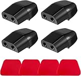 JNXIJ 4 PCS Deer Whistles for Car, Deer Warning Whistle Wind Activated Safety Alert with Adhesive Tape, Animal Alert Device Avoid Collision for Sedans Trucks Motorcycles, Car Accessories (Black)