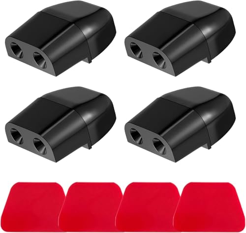 JNXIJ 4 PCS Deer Whistles for Car, Deer Warning Whistle Wind Activated Safety Alert with Adhesive Tape, Animal Alert Device Avoid Collision for Sedans Trucks Motorcycles, Car Accessories (Black)