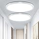 Taipow 18W 2448LM Led Deckenleuchte Flach, 6500K Tageslichtweiß Deckenlampe Flur Rund, IP44 UltraDünn Badezimmer Lampe Küchenlampe Decke für Küche Bad Schlafzimmer Flur Balkon Keller, Ø22CM (2 Stück)
