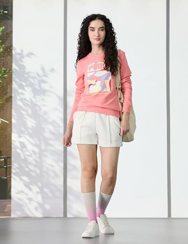 Image of Puma Women Cotton Crew Neck Sweatshirt