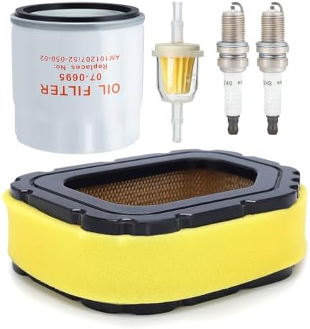 Tune-Up Kit For Kohler SV730 & Similar Engines - Includes Air Filter, Pre-Filter, Oil Filter, Fuel Filter, Spark Plugs, Fuel Pump & Clamps