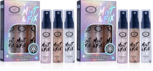 Image of Fashion Colour MIST & FIX Setting Spray (30ML*3) | Setting Spray For Makeup Long Lasting | Mist Fix Shimmer | Illuminating & Hydrating Makeup Fixing Spray | Makeup Fixing Spray For Long-Lasting Makeup | Set of 3