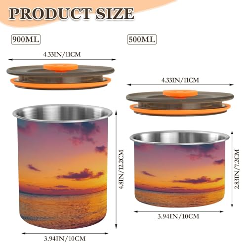 Envase hermético de acero para café 30oz miniatura 2