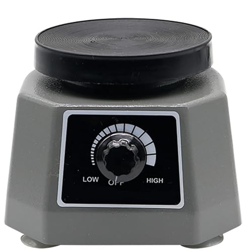 Image of PLYLAY Dental Vibrator, Lab Vibrator 4"" Oscillator Round, 100W Laboratory Equipment Machine for Mixing Plaster, Gypsum, Pouring Models, Resin Casting, 20240418
