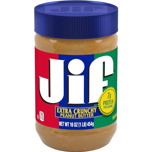 Jif Crunchy Peanut Butter, 16 oz Jar, 12 Count Case