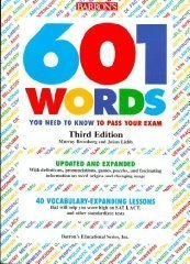 Paperback Barron's 601 Words You Need to Know for the SAT, PSAT, GRE, State Regents, and Other Standardize Book