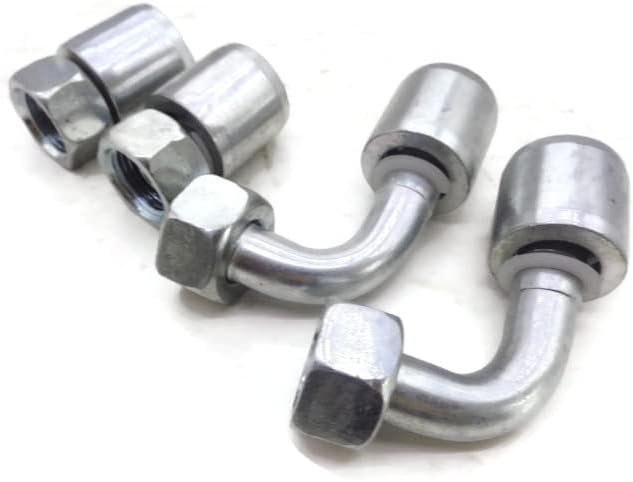 1/2" BSP Female Strt & Elbow End Fitting W. O Ring, Pack Of 4 Pcs. by Aries