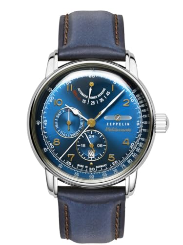 Horlogerie RELOGIO Zeppelin avec finitions haut de gamme et cuir véritable