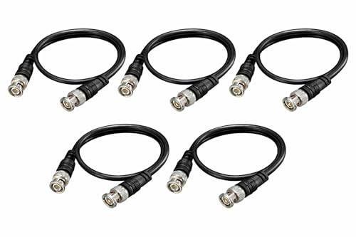 Image of MX BNC Male to BNC Male Coaxial Cable - 1.5 Meter, 5-Pack for CCTV, DVR, Security Cameras, Analog Video & RF Applications