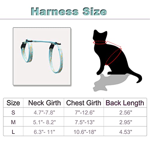 Cat Harness And Leash Set Escape Proof Soft Nylon Adjustable Kitten Vest Harness For Walking Small Medium Large Cats Rainbow Pattern Medium #TOP1