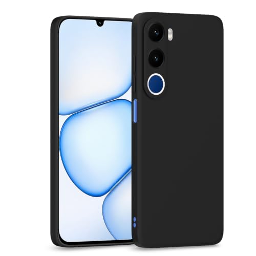 Image of Outlouders Back Cover for Realme C100x | Camera Protection | Durable Soft Matte Silicone Bumper Case (Black)