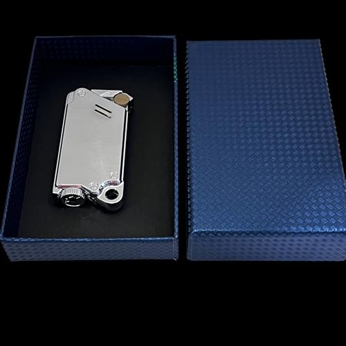 Encendedor NIVEK Blue Flame Jet Torch Plateado Metal miniatura 4