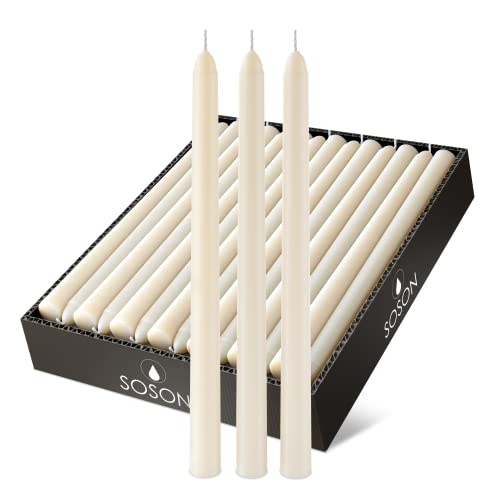 Simply Soson 10 inch Ivory Taper Candles 30 Pack | Ivory Candlesticks | Candle Sticks Bulk | Tapered Candles | Dripless Taper Candles | Long Candles Tall Candlesticks | Dinner Candles | Candles Sticks Simply Soson 10 inch Ivory Taper Candles 30 Pack | Ivory Candlesticks | Candle Sticks Bulk | Tapered Candles | Dripless Taper Candles | Long Candles Tall Candlesticks | Dinner Candles | Candles Sticks