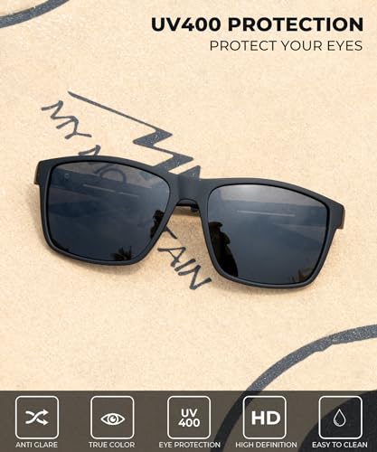 Image of KALIYADI Mens-Sunglasses Polarized-Sunglasses-Men: Polarized Sun Glasses With UV400 Protection for Driving Fishing