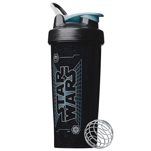 Image of BlenderBottle Star Wars Shaker Bottle Pro Series Perfect for Protein Shakes and Pre Workout, 28-Ounce, Full Color Black (Grid Game)
