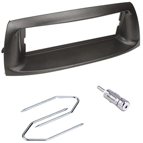 Sound-way Kit Montage Autoradio, Cadre Façade 1 DIN, Adaptateur Antenne, Clés Démontage Compatible avec Fiat Punto 2 et 3