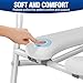 Raised Toilet Seat with Handles, Height and Width Adjustable FSA/HSA Eligible Toilet Seat Risers for Seniors 400lb Cozy Padded Raised Toilet Seat for Elderly, Handicap and Disabled Silver