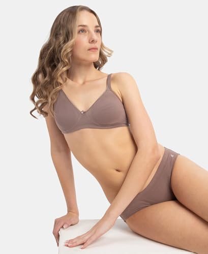 Image of Jockey 1722 Women Wirefree Non Padded Super Combed Cotton Elastane Stretch Medium Coverage Everyday Bra with Concealed Shaper Panel
