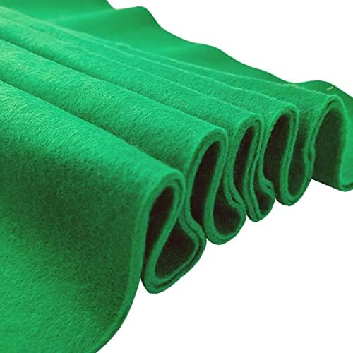 Jtnohx Colour Felt, 1.4mm Thick Felt for Crafts, 90x90cm Felt Fabric, Soft Felt Sheets for Art and Sewing Projects (Green)