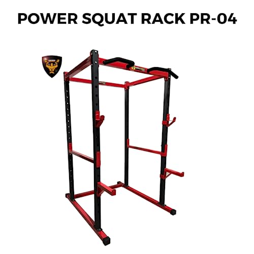 Image of Gamma Fitness Power Squat Rack PR-04 - Heavy-Duty 2.5 x 2.5 inch Frame with Inter-Locking Attachment Mechanism