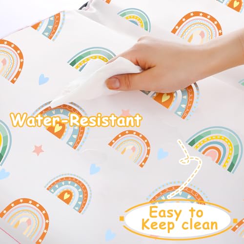 Image of Shellwei Vinyl Nap Mat Kid Preschool Daycare Sleep Mat,Rainbow