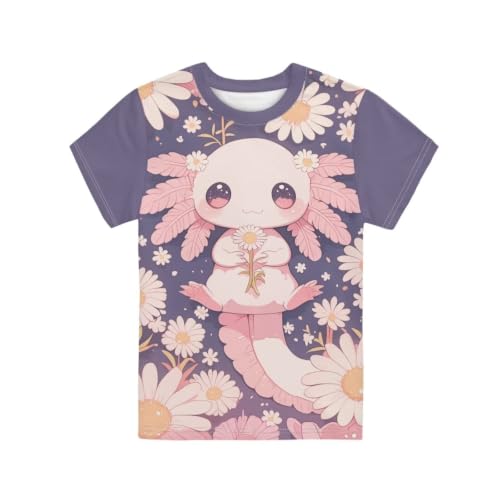 Image of Novelty 3D Graphic T Shirts for Kids Crew Neck Funny Animal Print Short Sleeve Girls Tshirts 3-16 Years