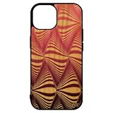 utaupia Cover in silicone con illusione di ottica antiurto per iPhone 15 legno arte visiva onda rosa 512 GB Smartphone Gel Design Effetto Telefono