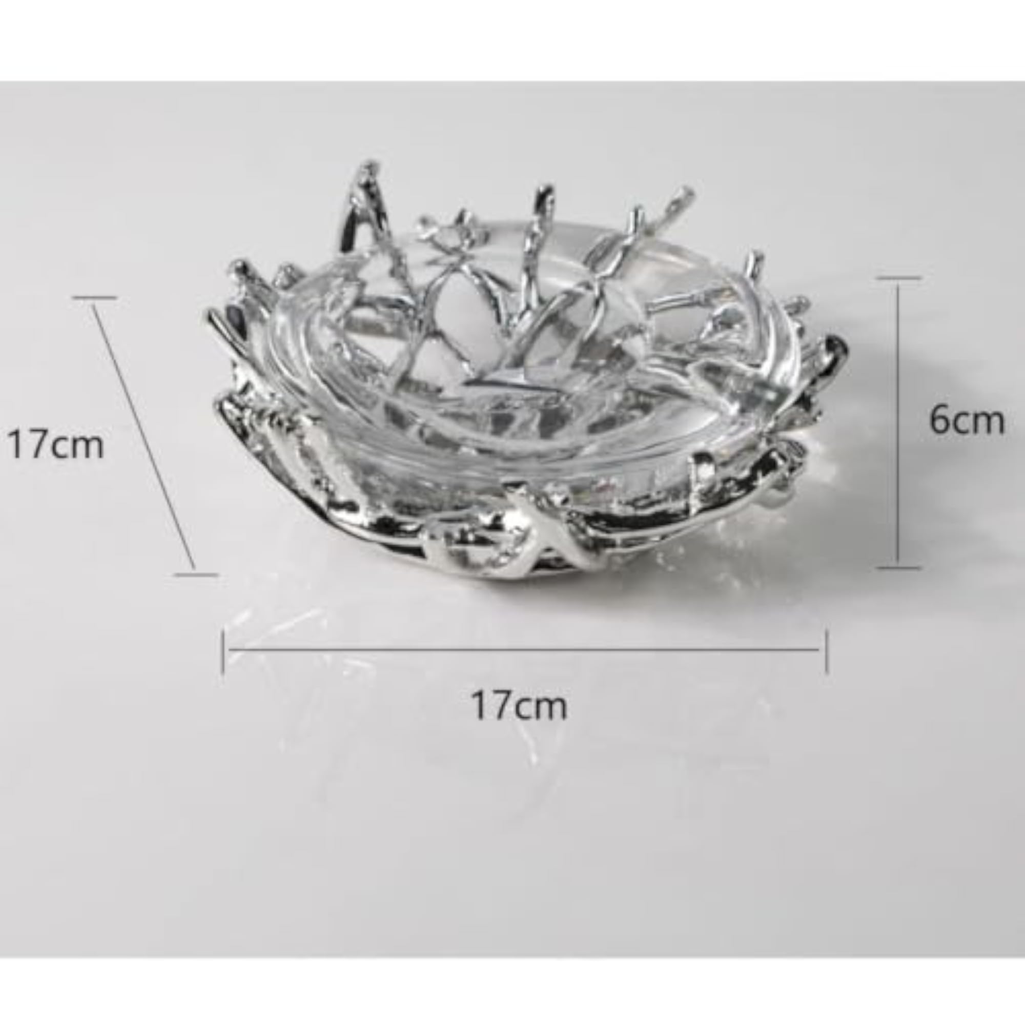 Decorative Branch Bowl Ash Bowl with Glass Insert