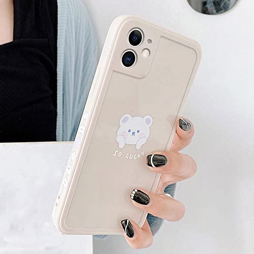 Coque iPhone 13 TPU souple beige fin contre les chutes et chocs